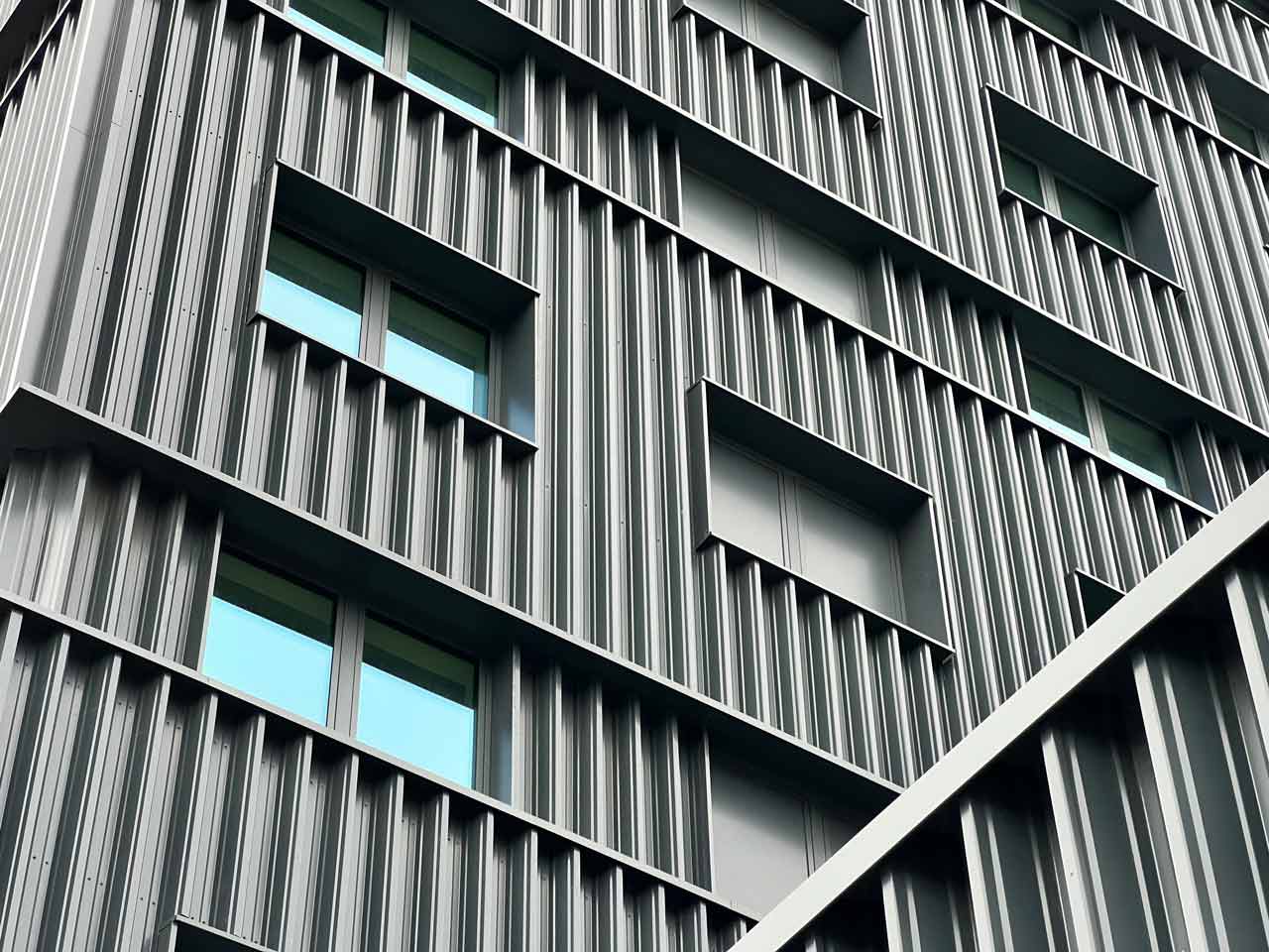 Detailansicht einer Fassade mit Fenster
