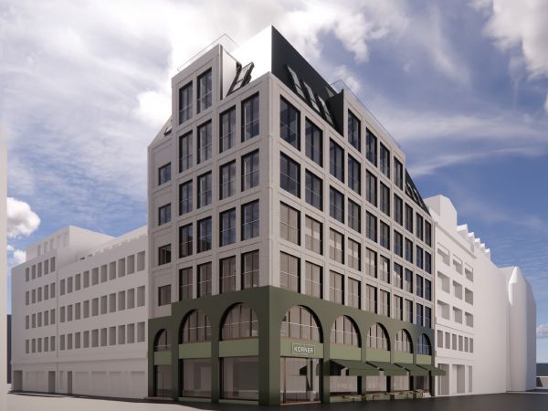 Korner Bürogebäude Außenansicht Visualisierung